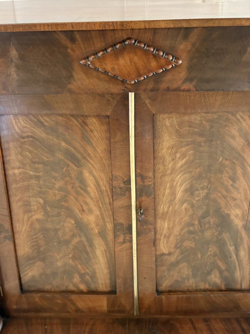 Fine Antique Regency Figured Mahogany Chiffonier Cabinet